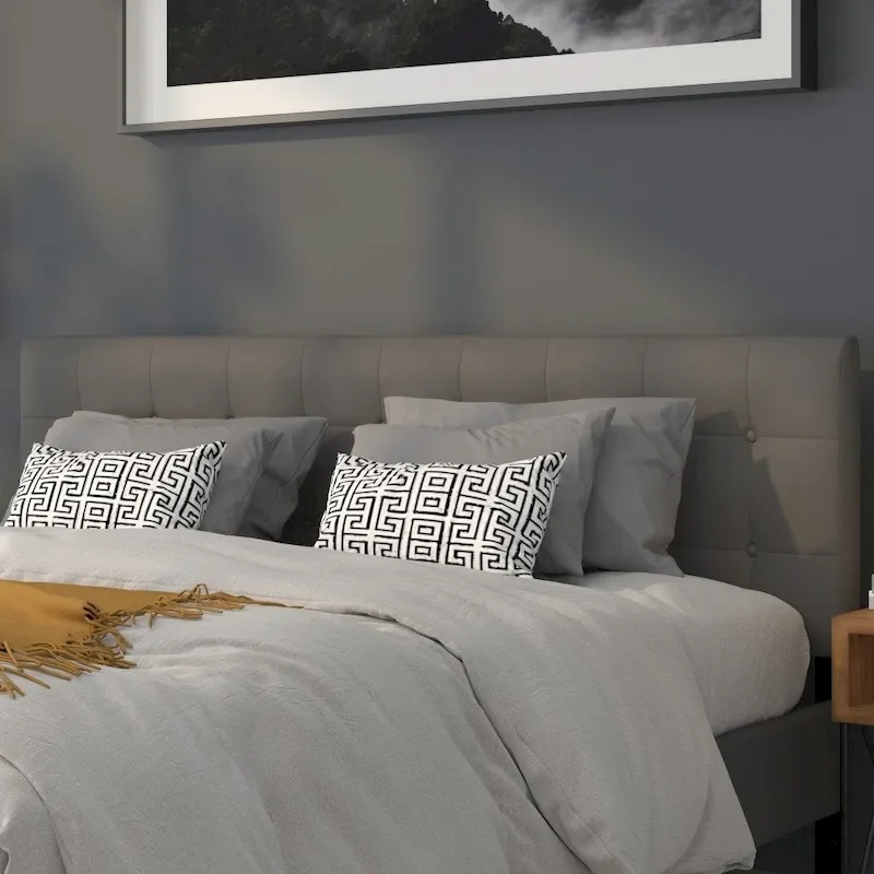 Button Tufted Upholstered Headboard