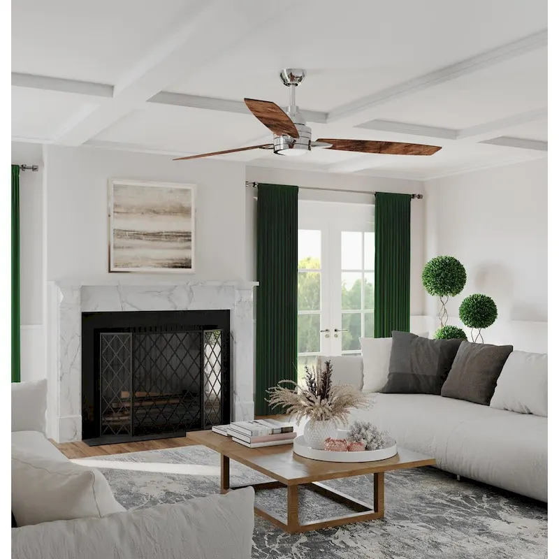 Gaze Collection 60  LED Reversible Three-Blade Ceiling Fan - 60 in x 60 in x 13.125 in