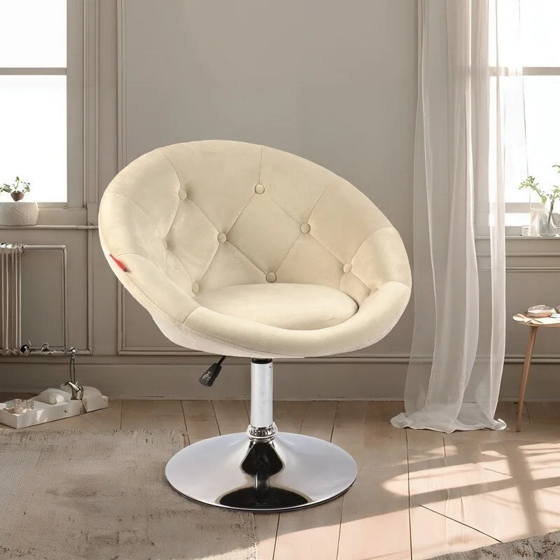 VANITII Accent Chair Swivel Vanity Chair Office Desk Chair Modern Height Adjustable Pink/Grey/White