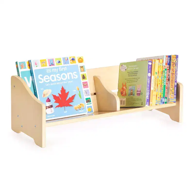 Guidecraft Tabletop Book Browser - Natural: Kids Classroom and Playroom Book Display and Book Storage