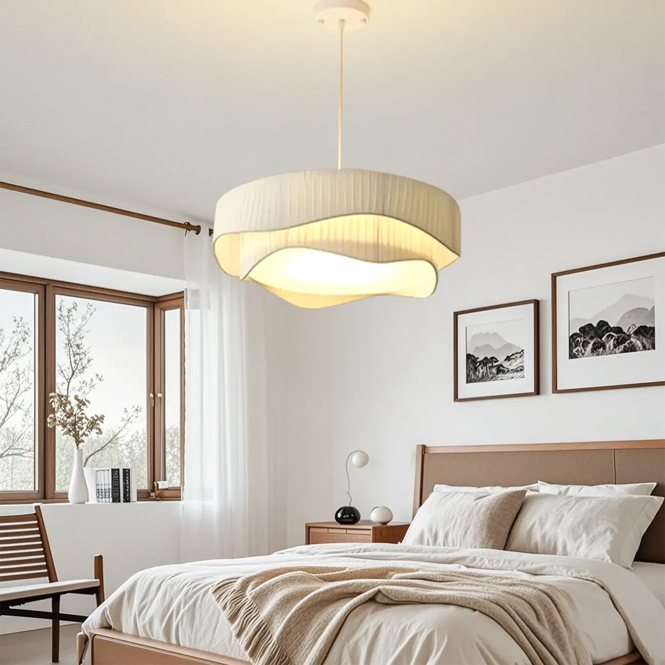 Modern Elegant 4-Light LED Chandelier with Irregular Design