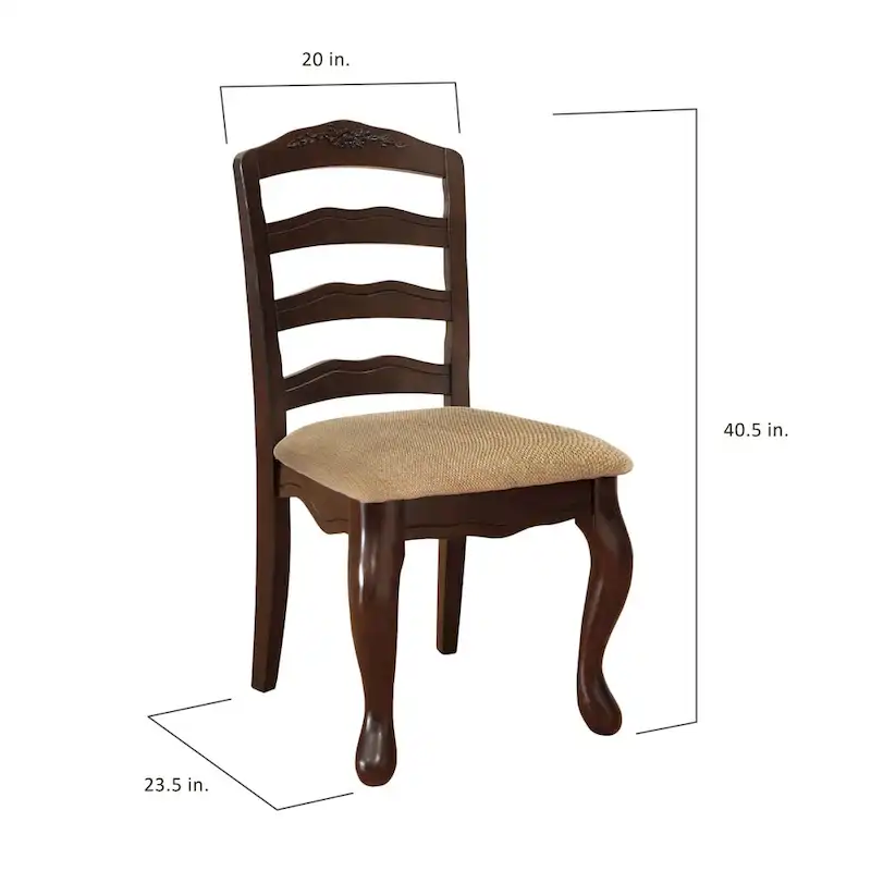 Shak Traditional Wood Ladderback Dining Chairs (Set of 2) by Furniture of America