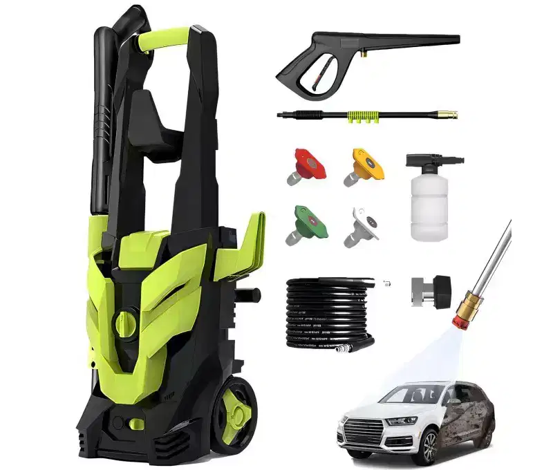 Electric Pressure Washer 3500 PSI 2.0 GPM Power Washer with Foam Cannon and 4 Quick-Connect Nozzles, Green