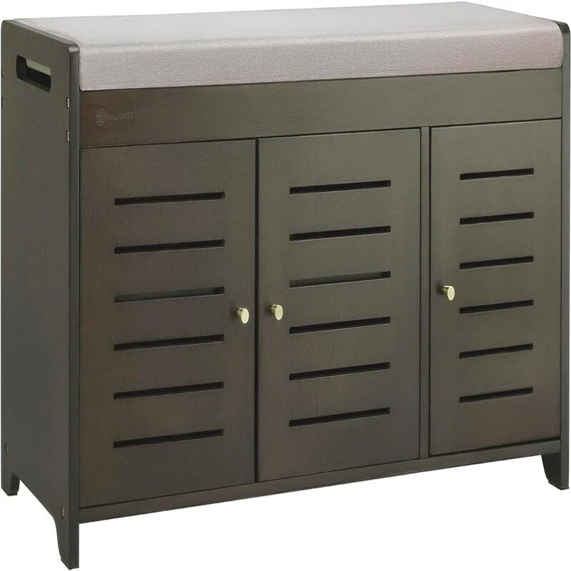 Shoe Storage Bench Shoe Cabinet - 13.7D x 39.4W x 19.9H