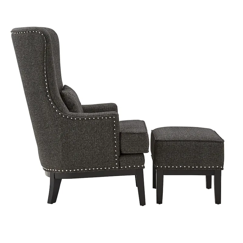 Capella Highback Wing Lounge Chair with Footstool by iNSPIRE Q Artisan