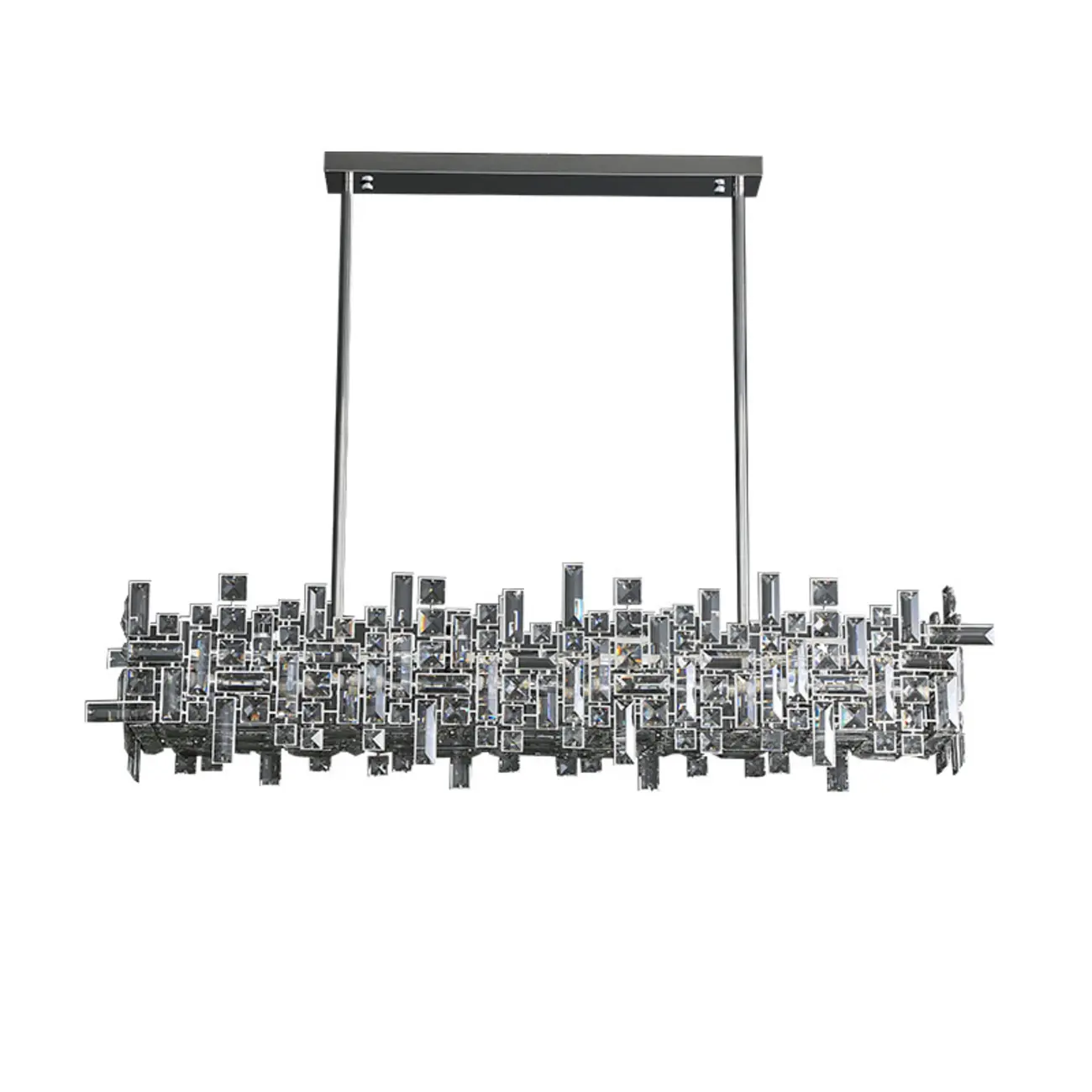 Modern Crystal Kitchen Island Pendant Light 3-Gear Dimming LED