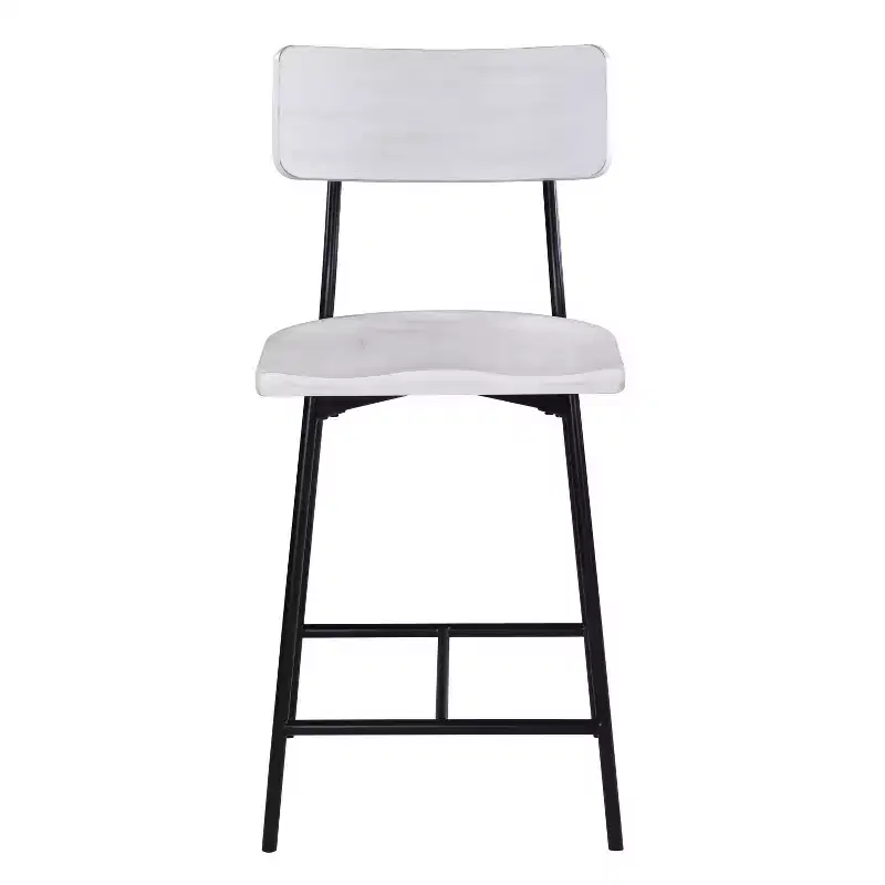 GDFStudio Malik Modern Wood and Metal Counter Stools