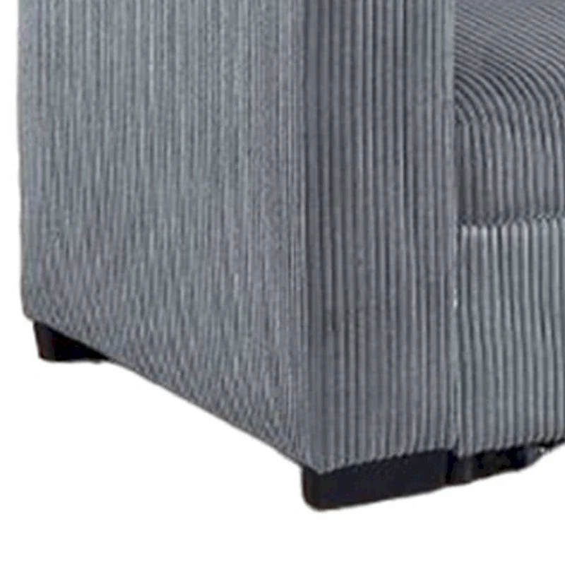 Gray Corduroy Convertible Sofa Bed 85 Inch