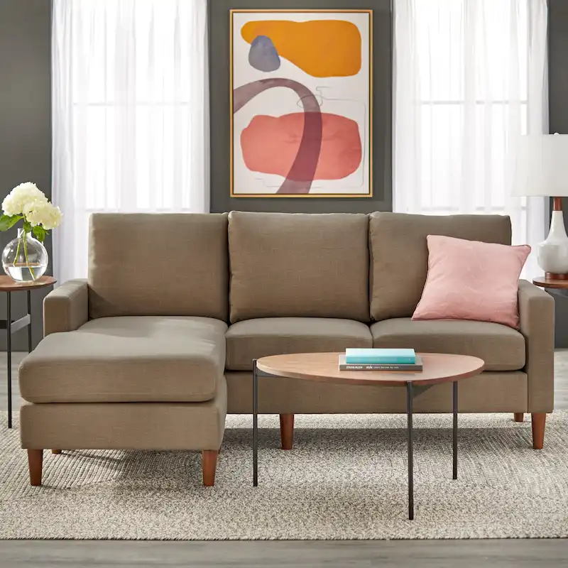 L-Shaped Sectional Sofa with Reversible Chaise