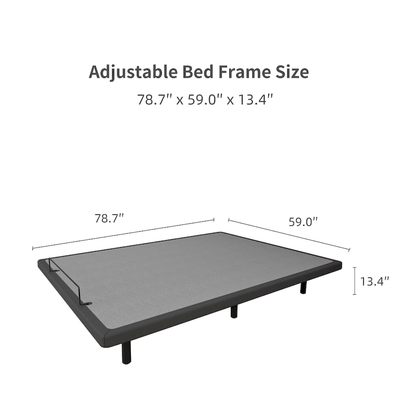 ESHINE Adjustable Bed Frame, with Massage