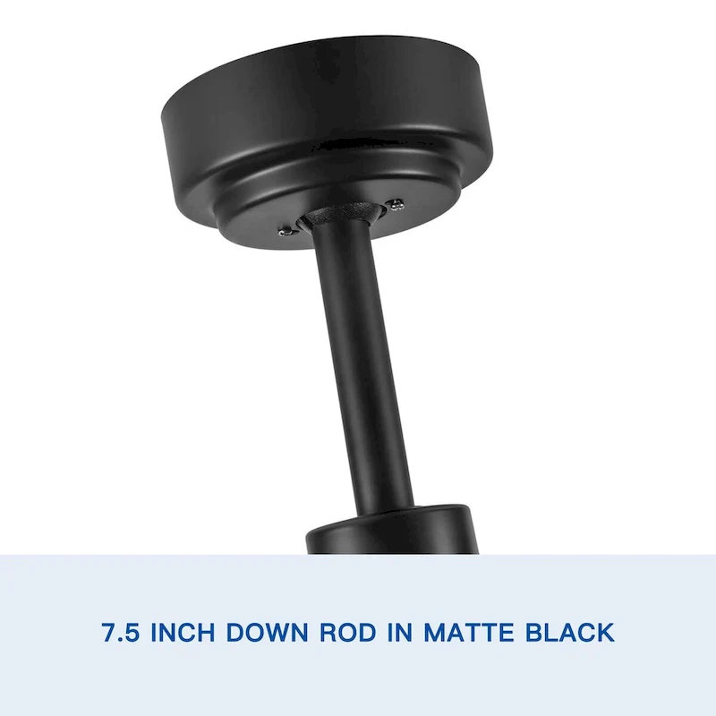 72  Integrated LED Light Ceiling Fan with Black ABS Blade