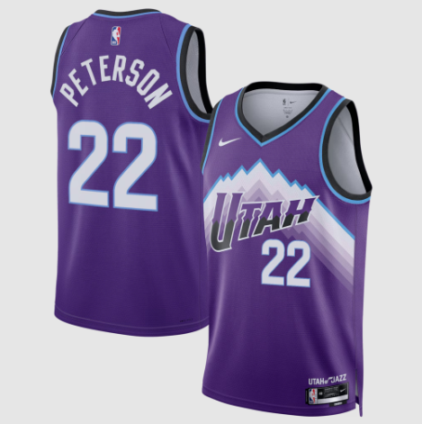Unisex Utah Jazz Darryn Peterson Purple 2026 Draft Swingman Jersey - Icon Edition