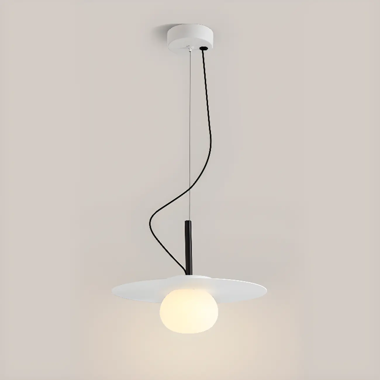 Elegant Modern White Resin Pendant Light for Dining Island
