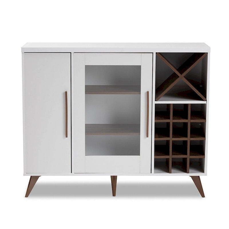 Pietro Mid-Century Modern Finished Wine Cabinet - 38.78 High x 47.24 Wide x 13.39 Deep