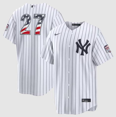 New York Yankees Giancarlo Stanton White USA 250 Fourth of July Home Stadium Jersey