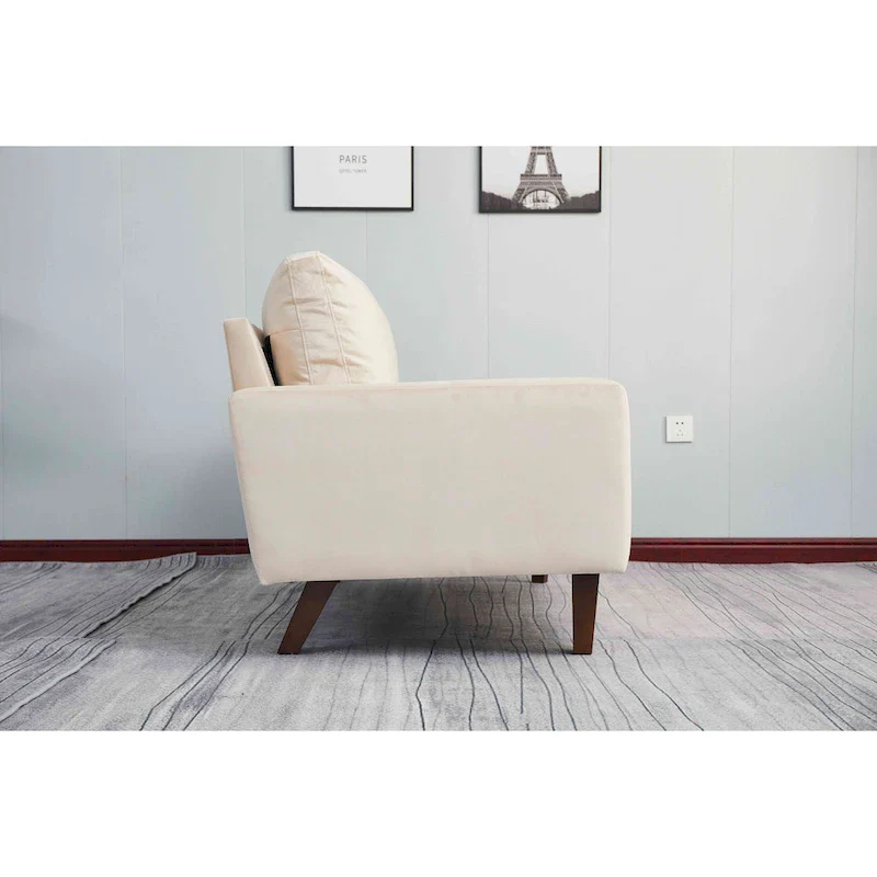 Velvet Square Arm Sofa