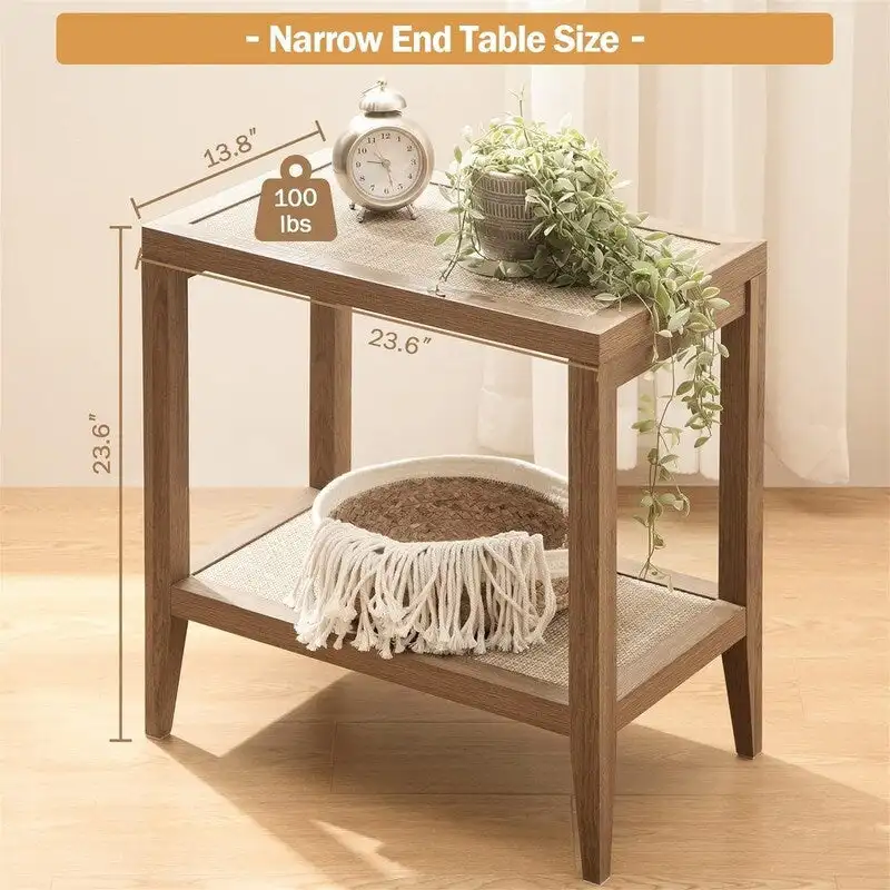 End Table Living Room Set of 2 - 14 D x 24 W x 24 H