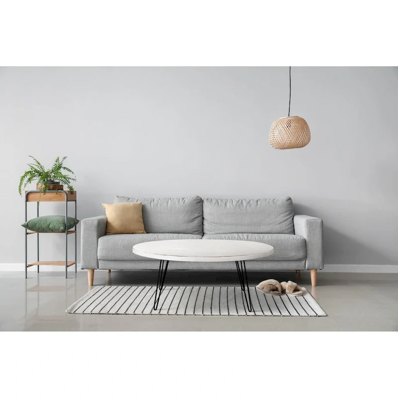 Raffles 44 Wood Oval Cocktail Table