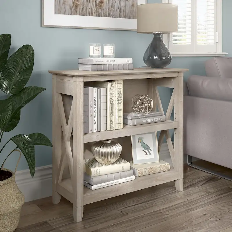 Key West Small 2 Shelf Bookcase by Bush Furniture