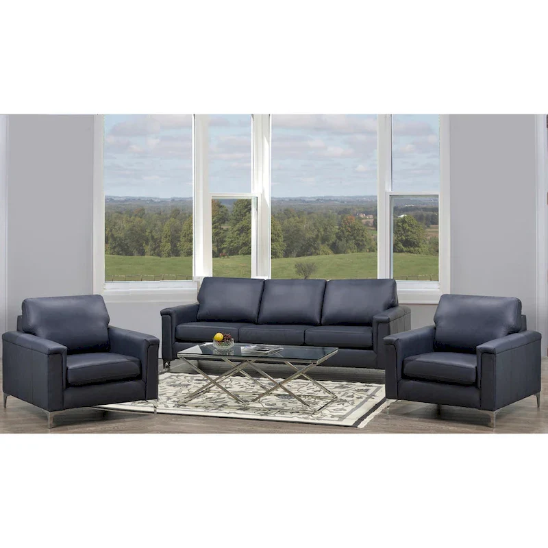 Lessa Modern Premium Top Grain Leather Sofa