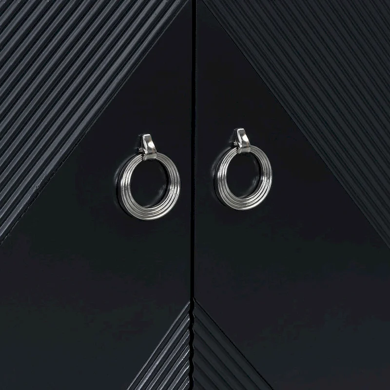 Light Luxury Cabinet with Geometric Patterns