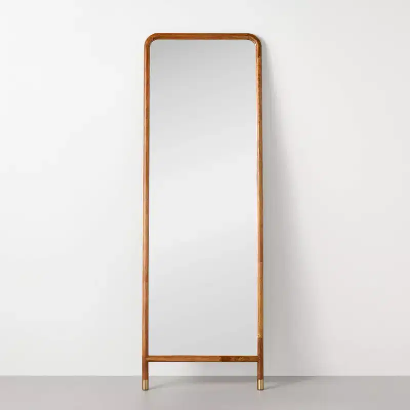 72"x24" Wood Floor Mirror with Brass Feet - Hearth & Hand™ with Magnolia