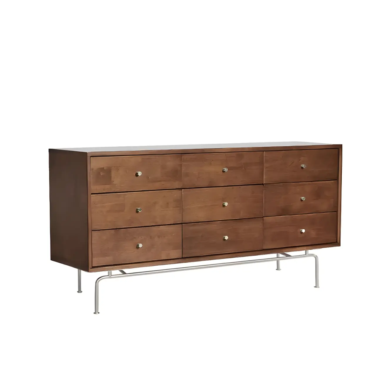 Stylish Wooden Dressers with Gold Accents and Drawers