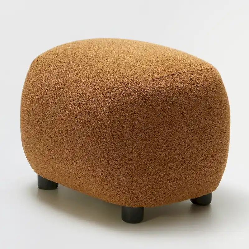 KINWELL 23  Wide Boucle Upholstered Footstool Ottoman Sofa Chair Footrest