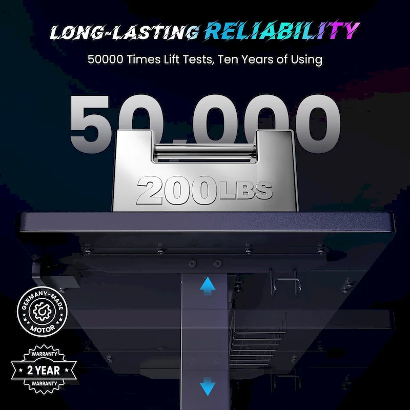 SIAGO 48 x 24 Inch Computer Desk Height Adjustable Electric Sit Stand Up Desk