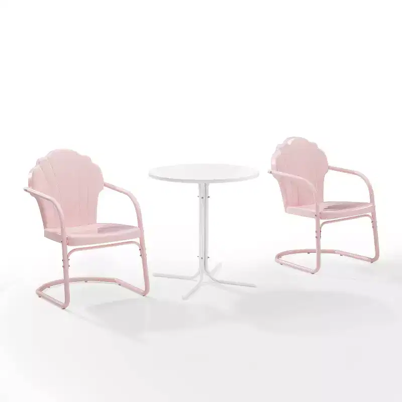 Crosley 3pc Tulip Retro Metal Bistro Set