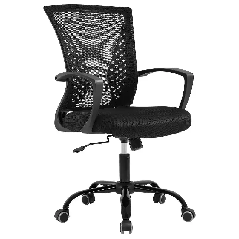 FDW Office Chair with Breathable Mesh Lumbar Support Armrests and Adjustable Swivel Desk Chair Computer Chair for Home and Office