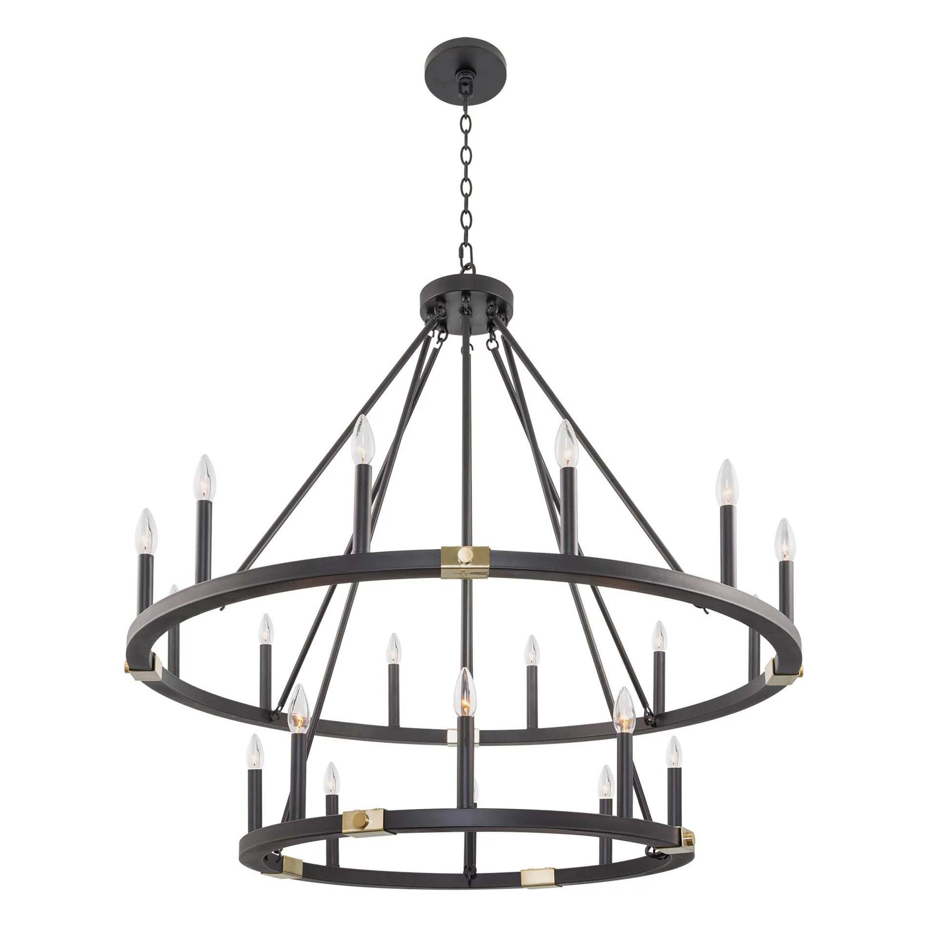 Homestead 41 20-Light Large Industrial Rustic Farmhouse 2-tier Wagon Wheel Kitchen Island Chandelier