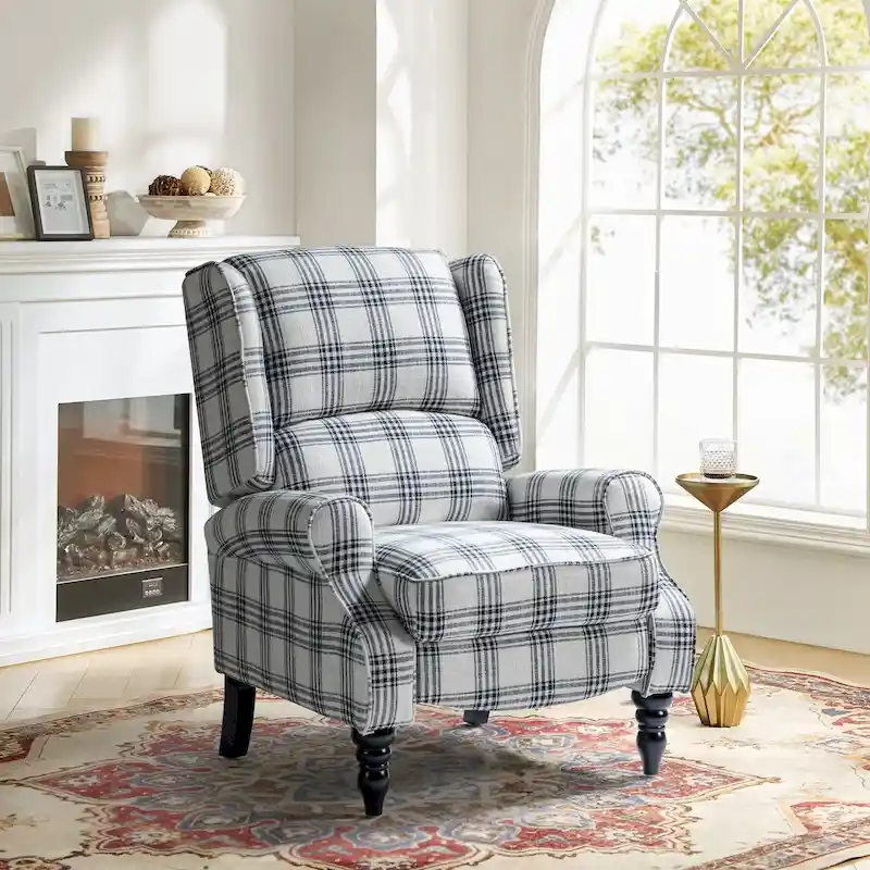 11-Pattern Manual Wingback Recliner Chair, 1-Person