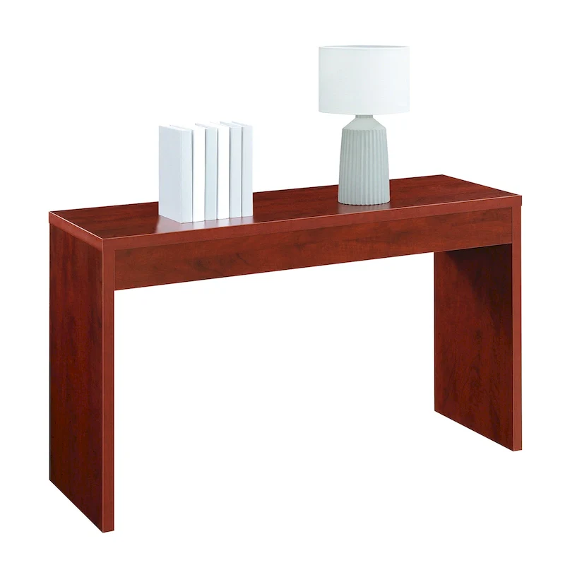 Espresso/White/Black Modern Melamine Console Table & Desk, 1-Person