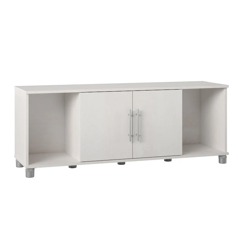 Shoe Storage Bench with Seat and Cabinet Doors