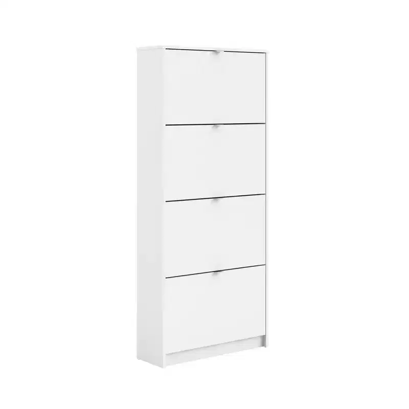 Tvilum, Bright 4 Drawer Shoe Cabinet, White