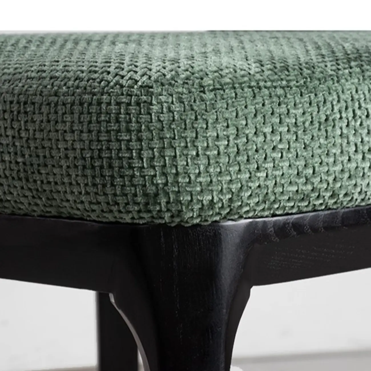 Modern Green Cotton Linen Upholstered Dining Chair