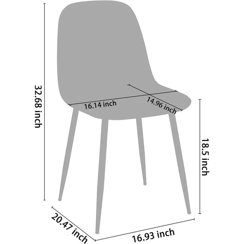 Modern Upholstered Dining Chair in Faux Leather