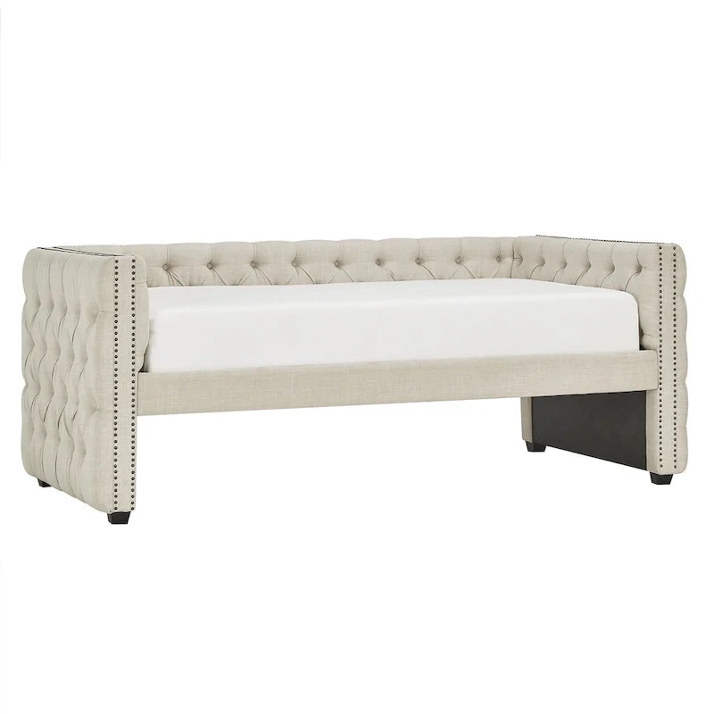 Knightsbridge Twin Tufted Nailhead Daybed by iNSPIRE Q Artisan