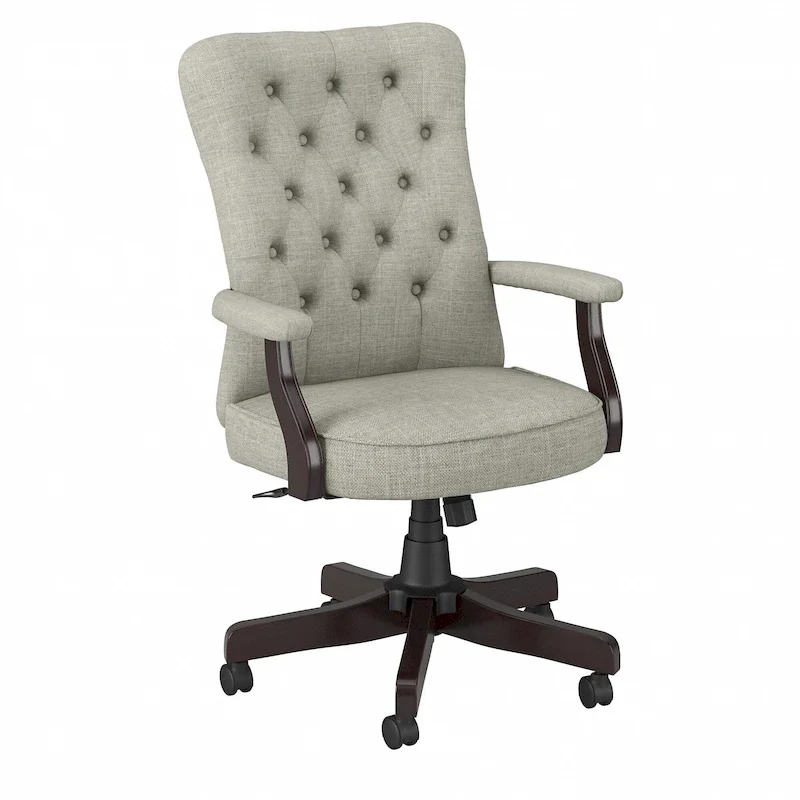 Key West High Back Tufted Office Chair with Arms by Bush Furniture