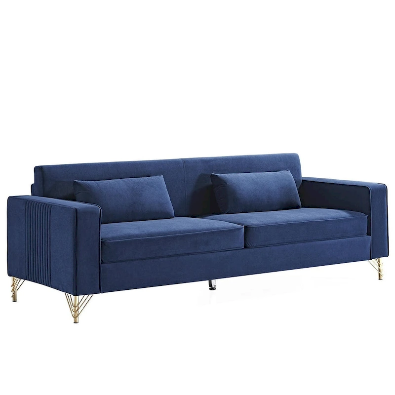 Modern Velvet Upholstered Living Room Sofa