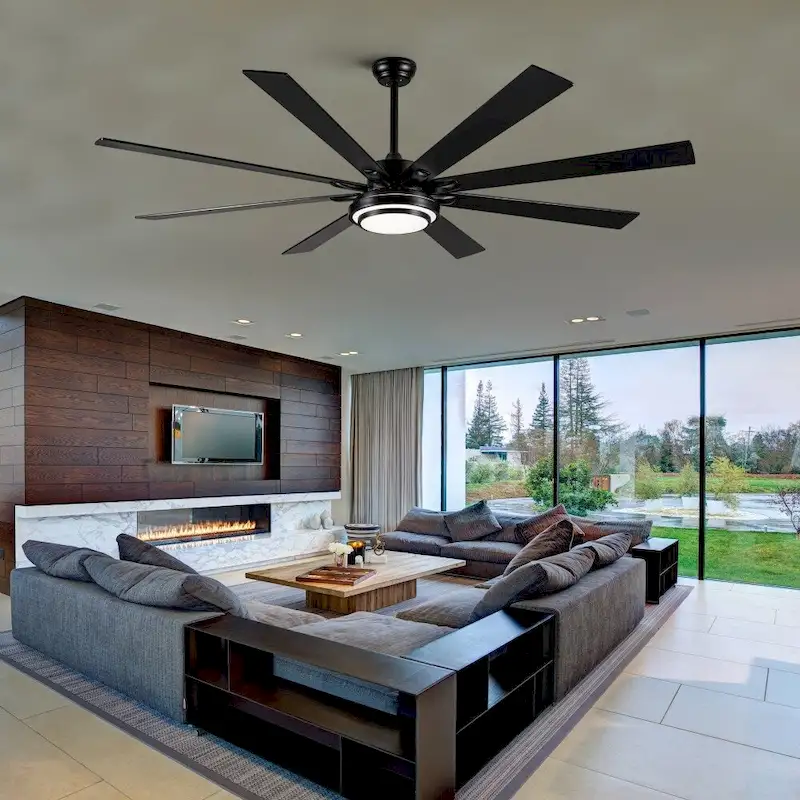 72 in.W Integrated LED Smart Ceiling Fan with Remote Control