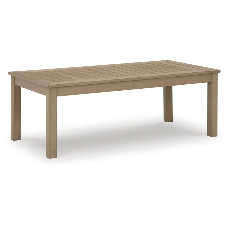 Signature Design by Ashley Hallow Creek Driftwood Outdoor Coffee Table - 48.75 W x 24.13 D x 18.13 H