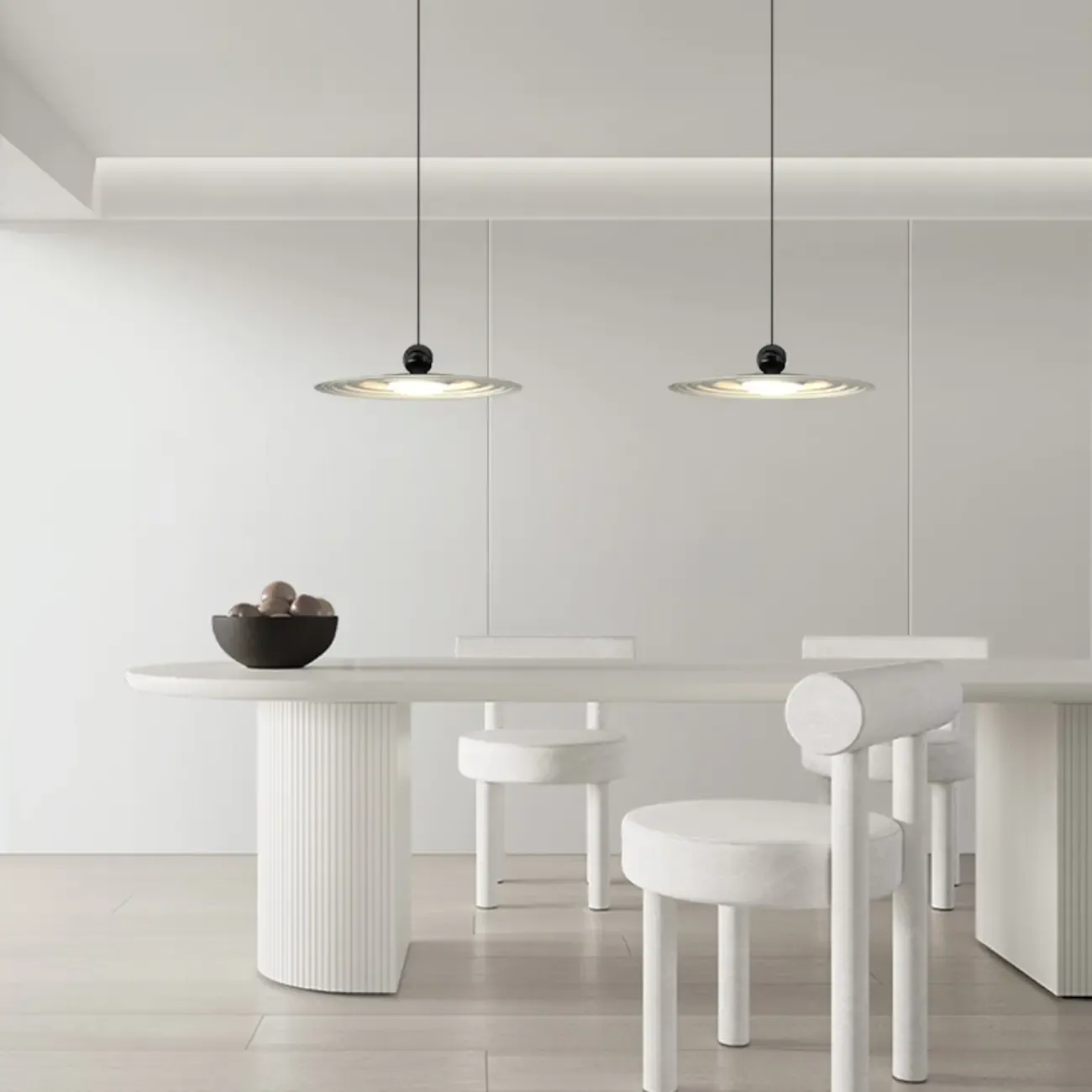 Ultra Modern Disc Metal Resin LED Kitchen Pendant Light