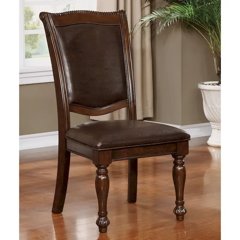 Copper Grove Madzharovo Traditional Faux Leather Dining Chairs (Set of 2)