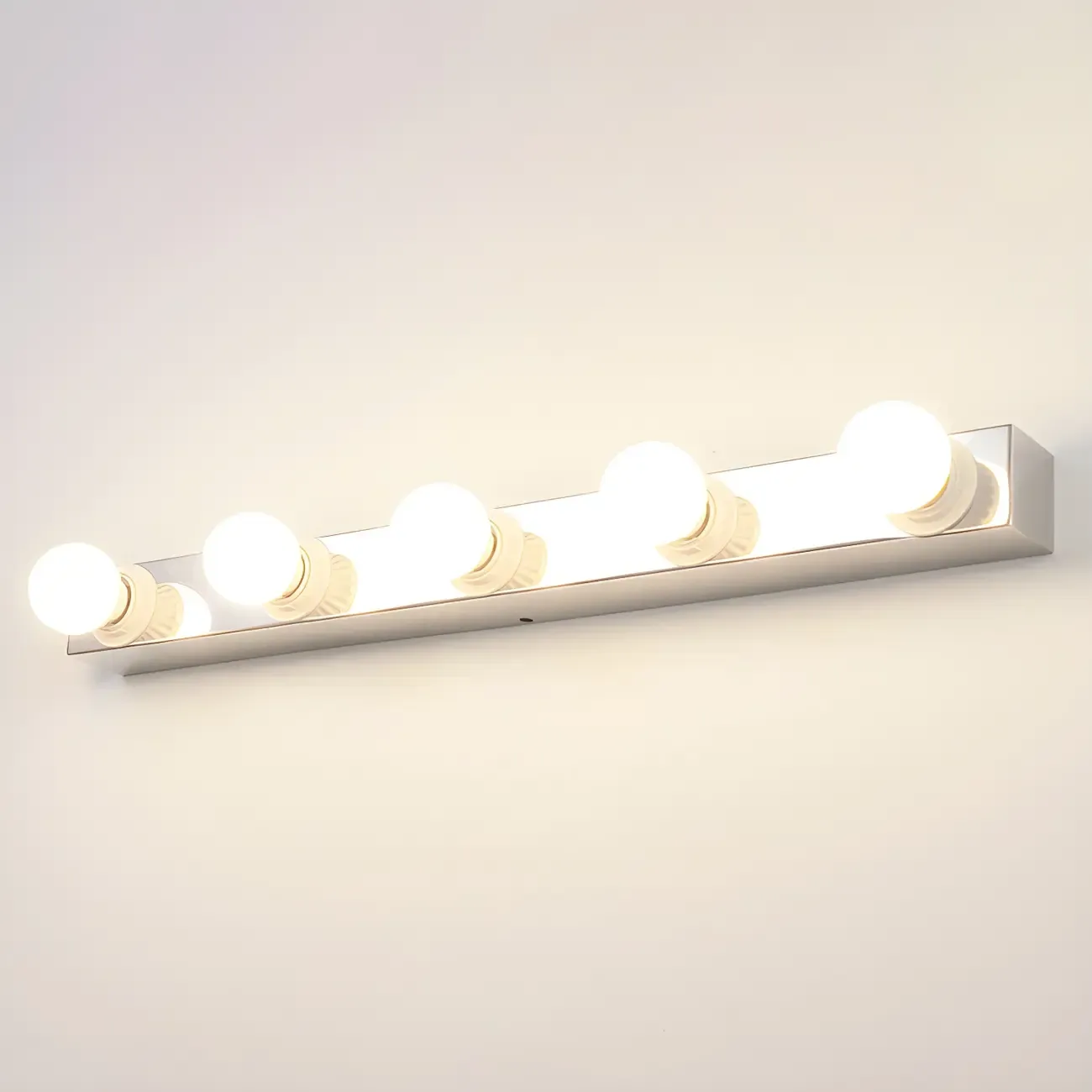 Modern Chrome Globe Bulb Bathroom Vanity Light