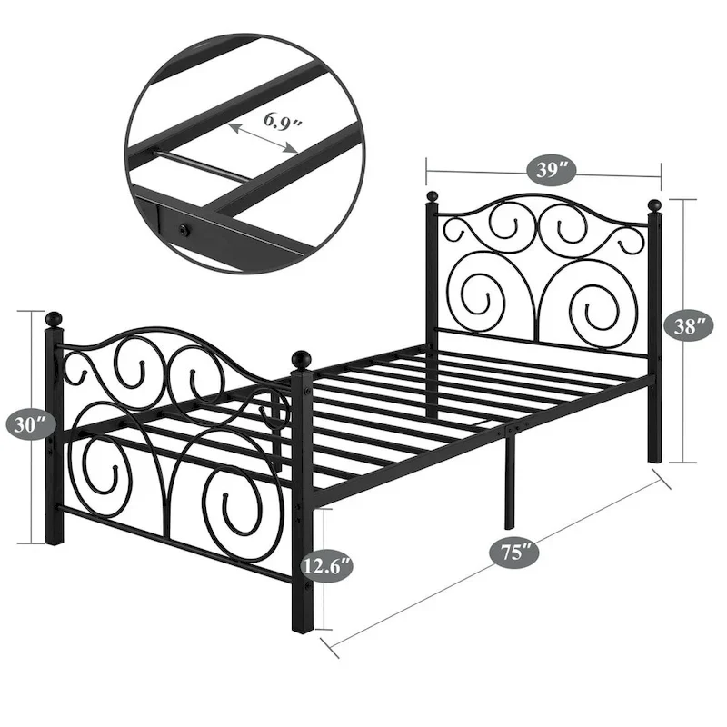 Taomika 3-Pieces Modern Bed Frame and Modern Nightstand Set