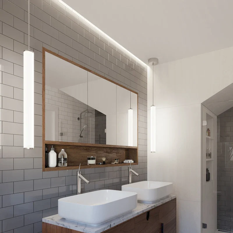 Caden 36-inch LED Pendant with White Acrylic