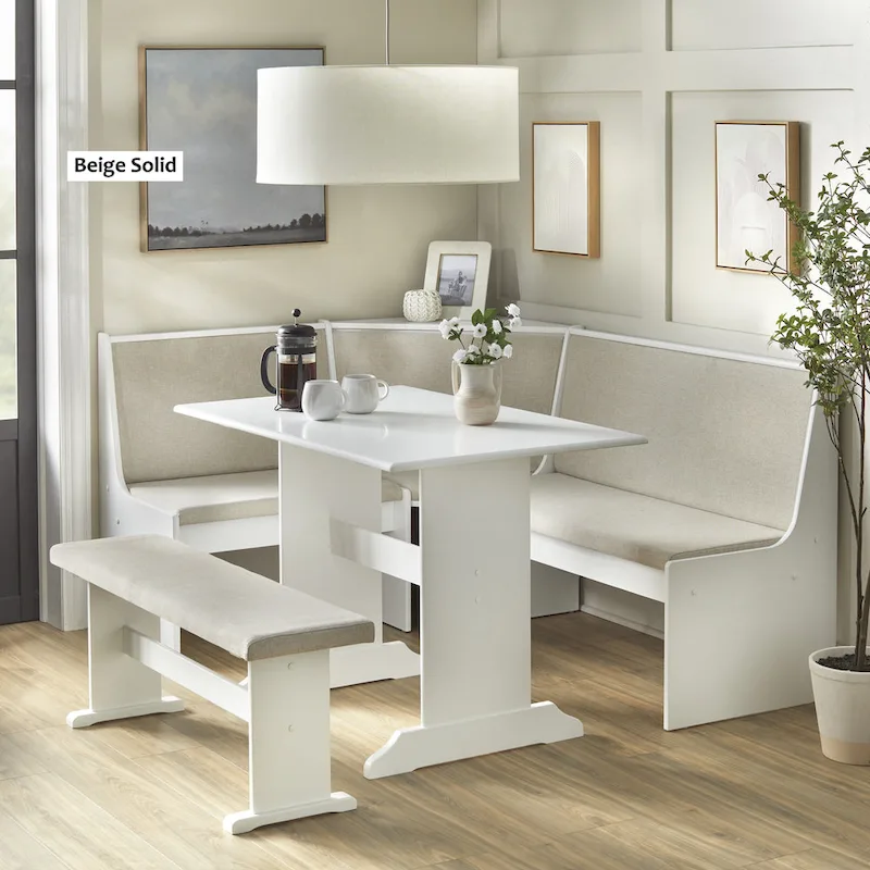 Simple Living 3-piece Lacey Upholstered Nook Set