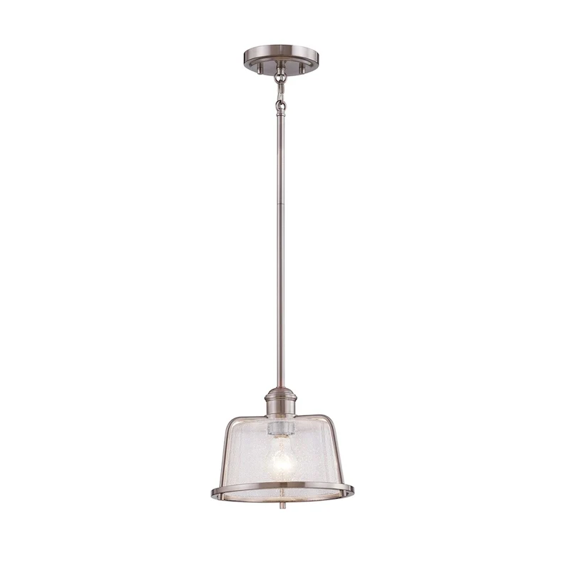 Justice Design Group Revere 12  1-Light Pendant with Seeded Glass Shade